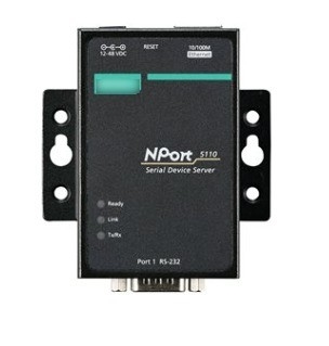 Industrieautomation NPORT 5110 Port RS-232/422/485 Serielle Port-Geräte-Netzwerkserver Standard TCP/IP-Schnittstelle für MOXA