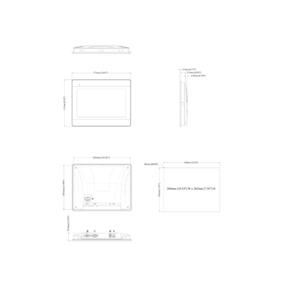 10.1 &quot; WVA-Wide Viewing Angle Display HMI Touchscreen MT8106iE mit Dual Core RISC-CPU