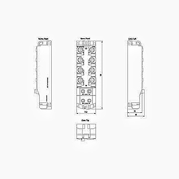 6ES7143-5AH00-0BA0 DIQ 16x24 V DC/0,5 A IP67 Siemens ET 200AL Anschlussmodul mit 1