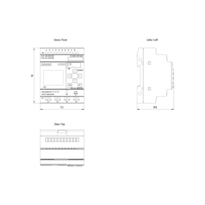 100% Original Siemens LOGO PLC integrierte Anzeigetafel Relaismodul 6ED10521MD080BA1