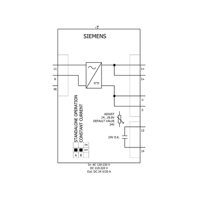 HYTECH Original SIEMENS SITOP PSU8200 24V Gleichspannung 20A Stabilisiertes Stromversorgungsmodul 6EP1336-3BA10
