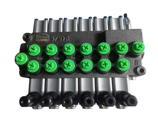 M45/6 Monoblock-Hydraulisches Steuerventil für mobile Hydraulik 6 Spulen Richtventil
