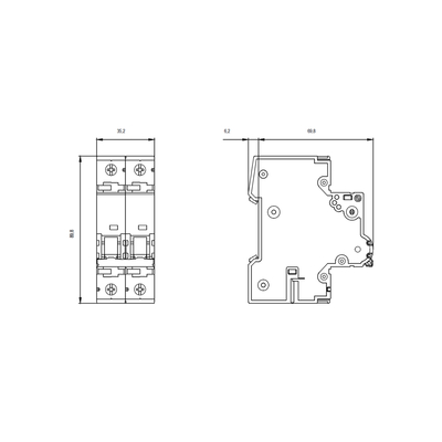 Automation Industrie 5SY Miniatur-Schaltkreislaufbrecher 400V 10kA 2-Polar D 10A Siemens