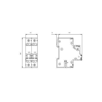400 V 15kA 2-poliger D 25A SENTRON Miniatur-Schaltkreislaufschalter 5SY7225-8CC für Siemens