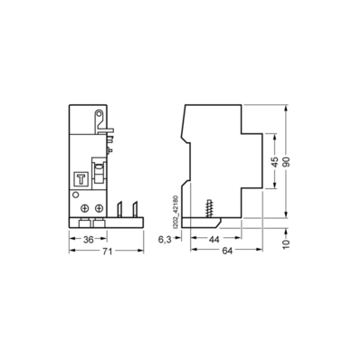 Nettogewicht kg 0,204 Kg 5SM2322-0 RC-Einheit für 5SY 2-Polar-Typ Wechselstrom In 40 A 30 mA Un Wechselstrom 230 V