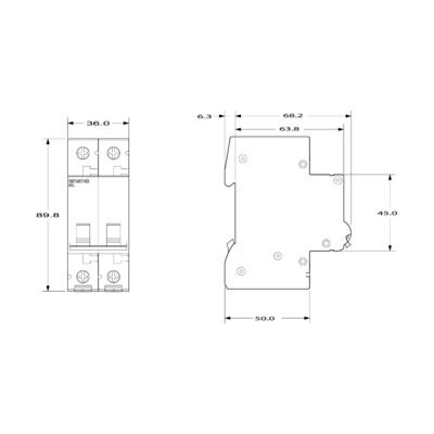 5TL12630 5TL-Serie Trennschalter 5TL1 63A 2P 5TL1263-0 für Siemens Originalverpackung