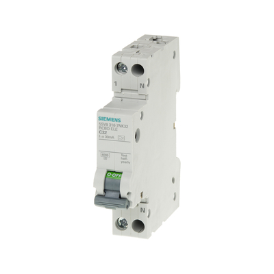 Kompakter Reststromschutzschalter 1P N Typ AC 30 mA 5SV9313-1CN25 für Siemens