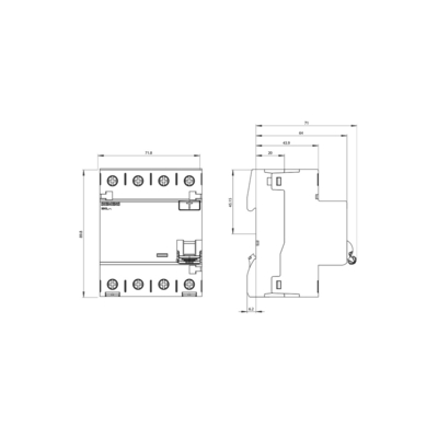 Siemens 5SV3646-6 Kommunikationsoberfläche für Betriebsstromrückstände