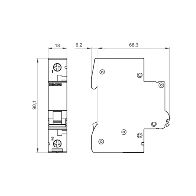 Siemens 5SL4110-7CC Miniatur-Schaltungsschalter 100% Original mit Originalverpackung