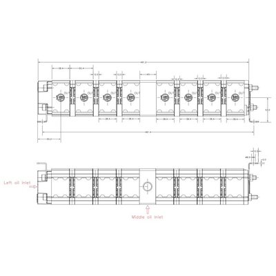 8-Wege-hydraulischer Strömungsverteiler mit 8-Druck-Drei-Wege-Kugelventilen und Manifoldblock