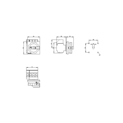 Siemens 3LD2203-1TL51 Isolationsschalter Festdrehvorrichtung für dauerhafte Isolation
