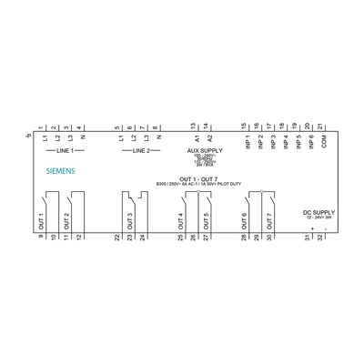 SENTRON 3KC LCD 144x144 mm ATC6300 Intelligenter Umwandler für MCCB ACB LBS