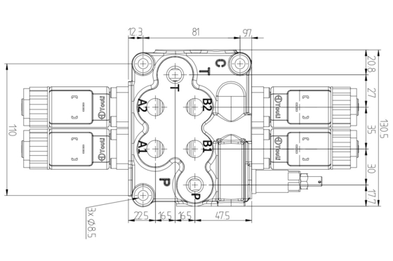 Auswahl des hydraulischen Stromspannventils MB-3/2S-3160 /18ES3/28ES3/G-3/M3-12VDC