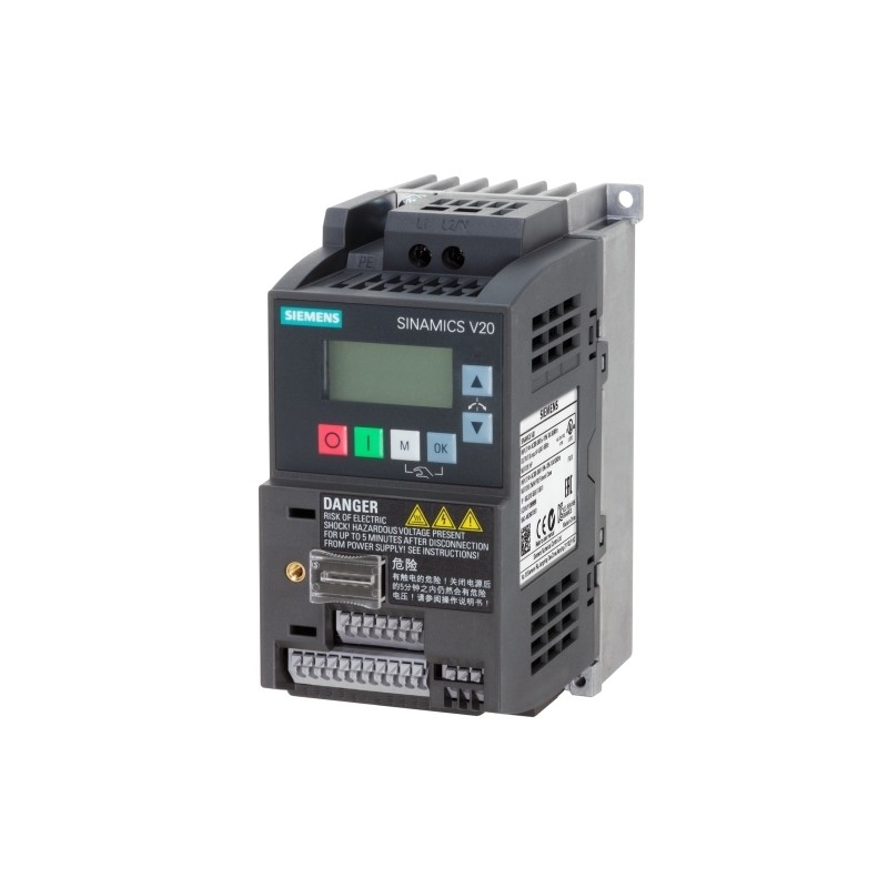SIEMENS 6SL3210-5BB17-5UV1 SINAMICS V20 200-240V 1AC -10/ 10% 47-63Hz für hohe Leistung