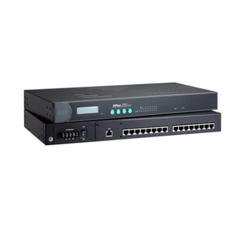 Einfache MOXA 8 und 16-Port RS-232/422/485 Rack-montierte Serienserver für Profis