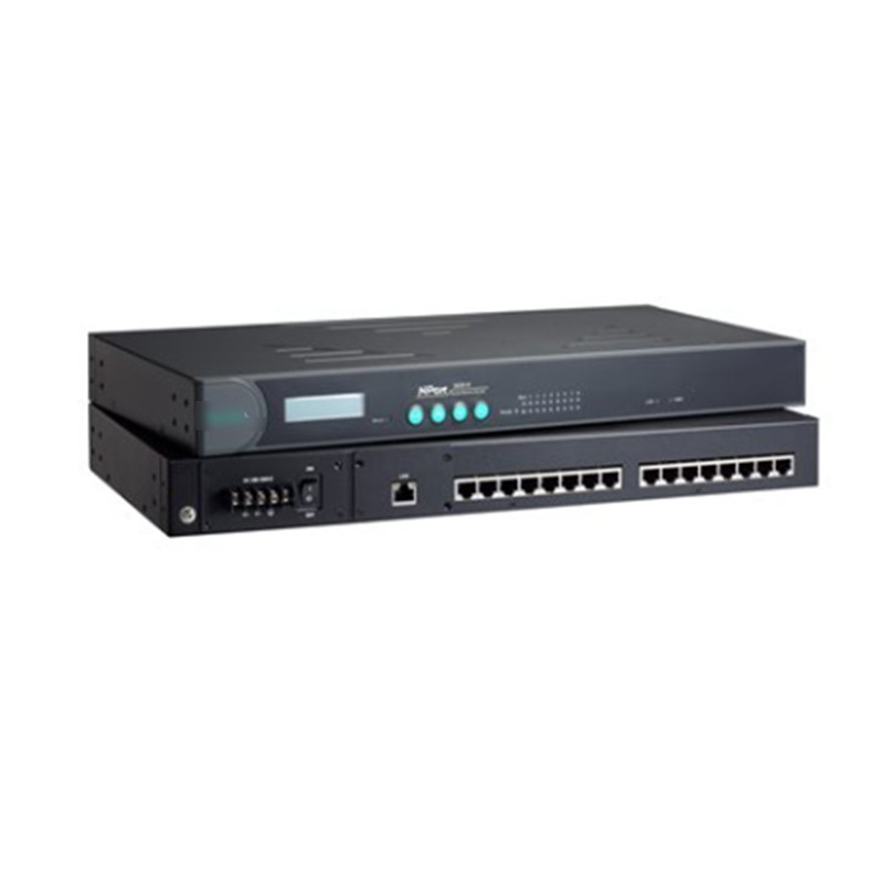 NPORT 5630-16 100 bis 240 VAC oder 88 bis 300 VDC Serienserver für MOXA DHL TNT UPS FEDEX EMS