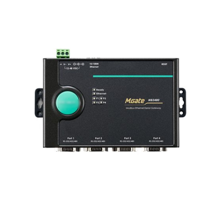 1 2 und 4-Port Standard Serienport zu Ethernet Modbus Gateway MGATE MB3180 für MOXA