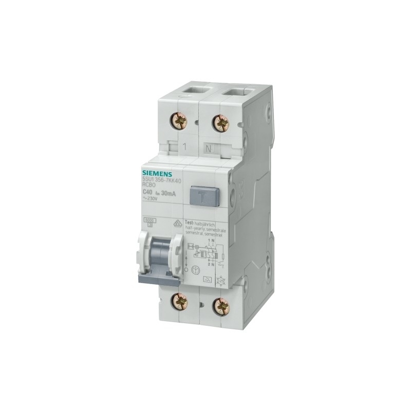 Siemens Niederspannungsverteilschaltkreisbrecher FI/LS AC 30MA 1 N-P C6 4.5KA5SU1353-1KK06