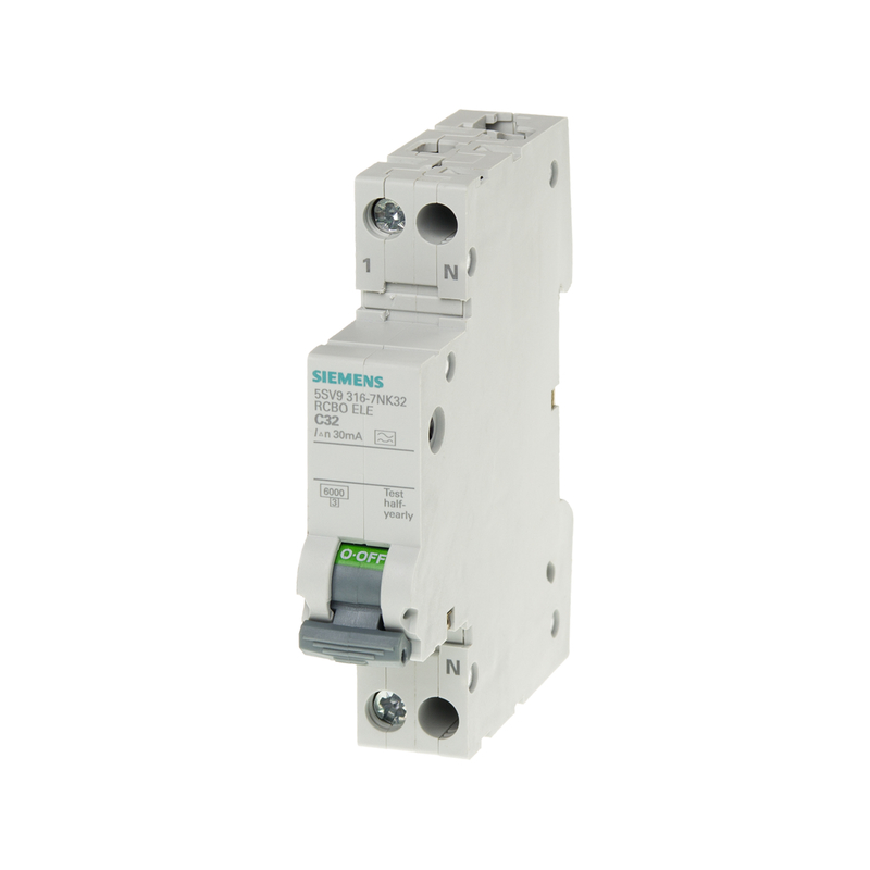Kompakter Reststromschutzschalter 1P N Typ AC 30 mA 5SV9313-1CN25 für Siemens